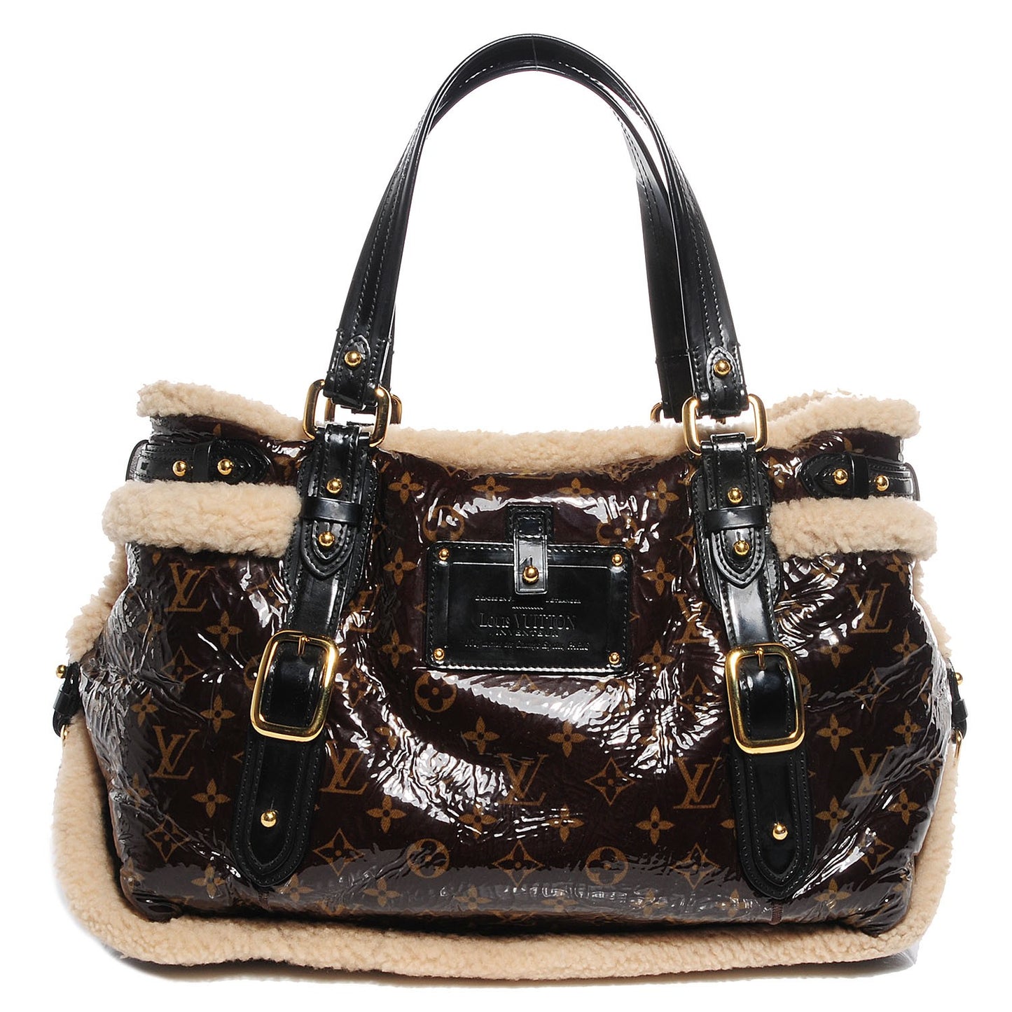 Patent Monogram Shearling Sac Thunder