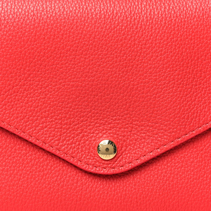 Louis Vuitton Calfskin Envelope Pouch Red 7 of 8