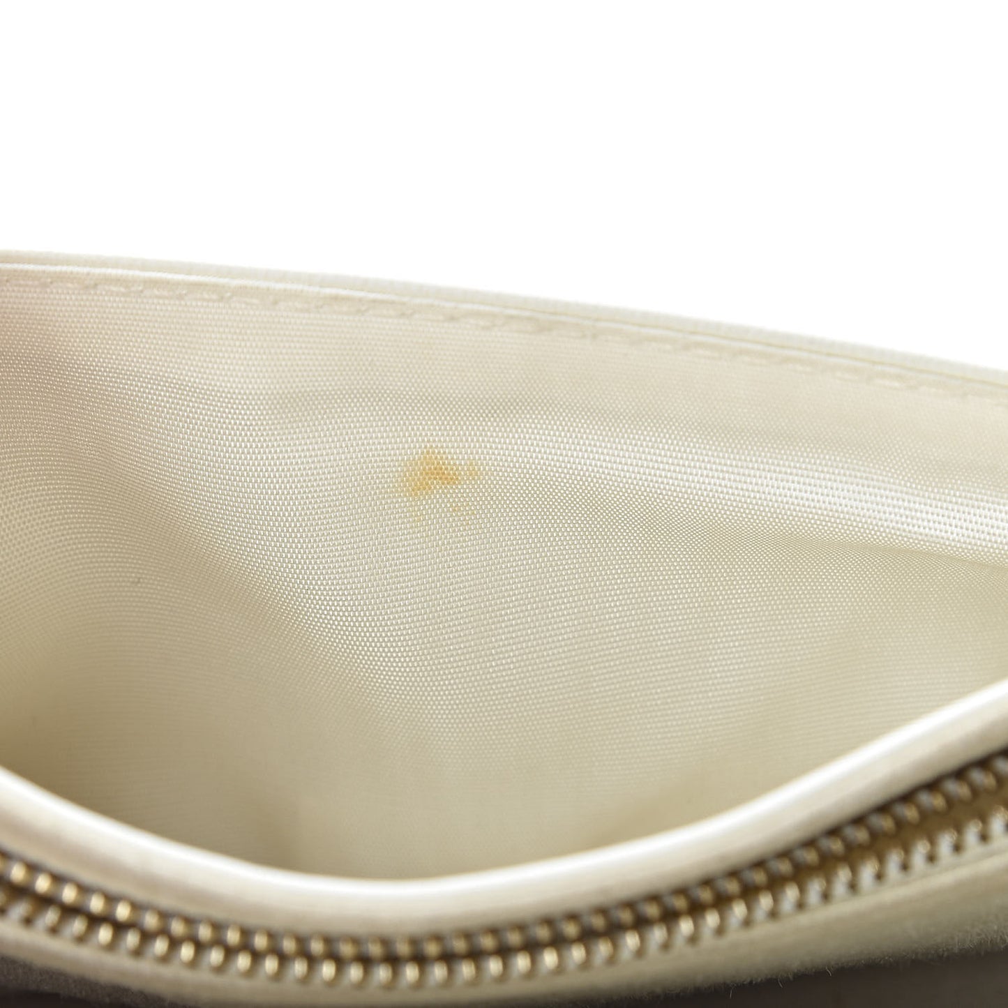 Calfskin Studded Diorama Wallet on Chain Pouch Off White