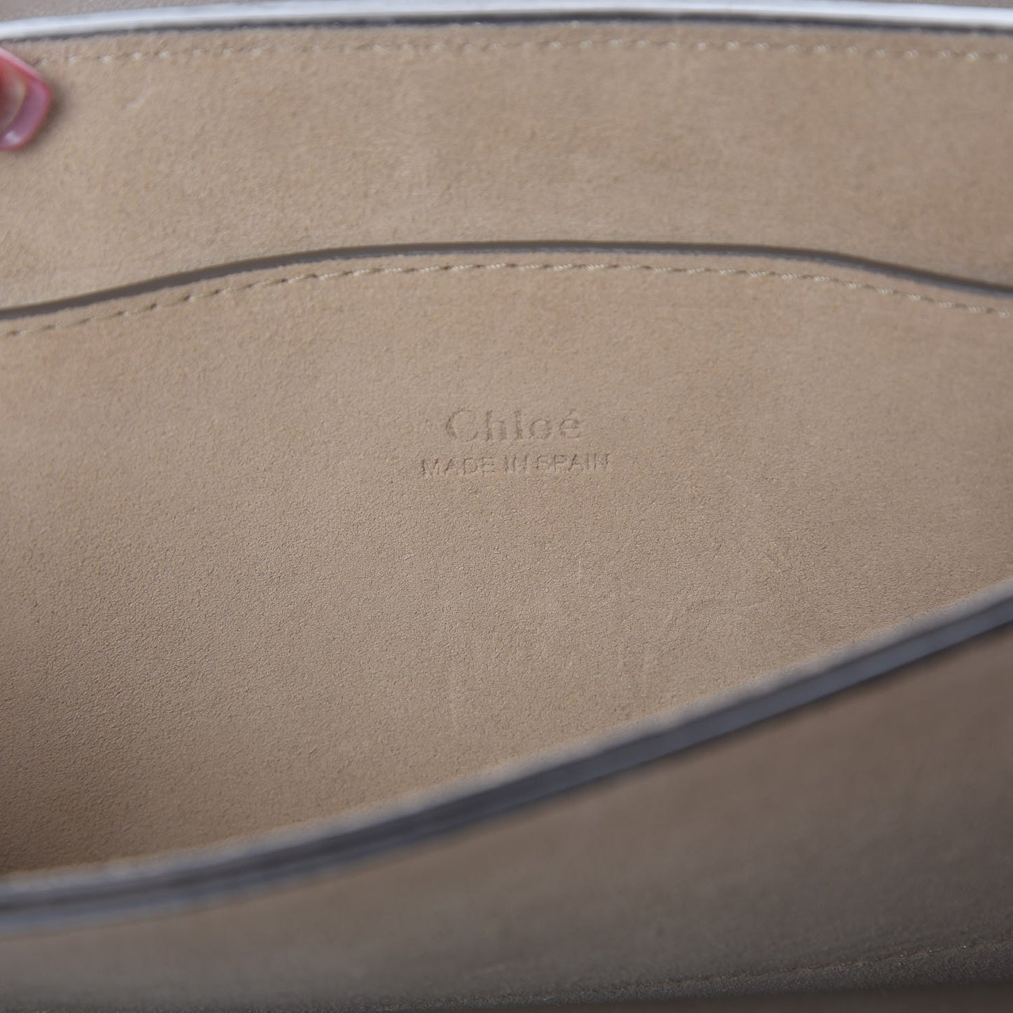 Suede Calfskin Small Faye Shoulder Bag Motty Grey