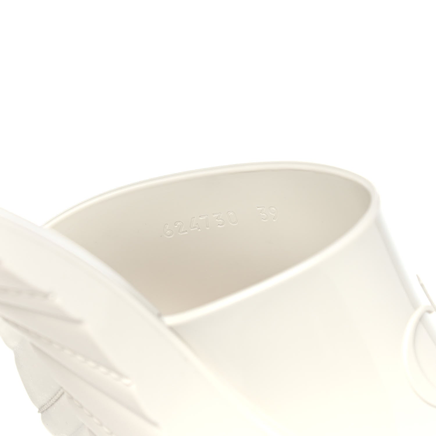 Gucci Rubber Gucci Logo Womens Platform 20/60mm Slide Sandals 39 Mystic White 9 of 10