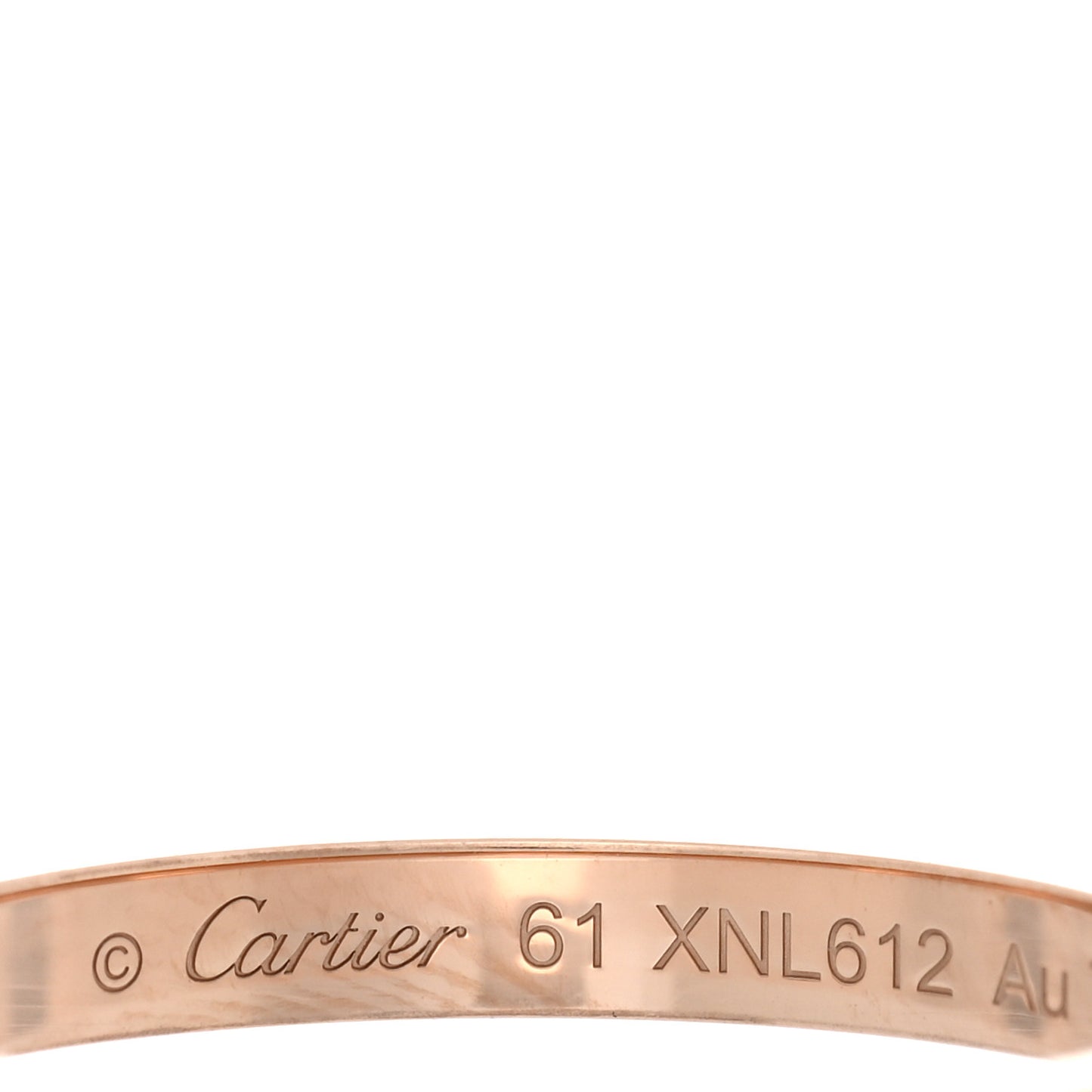 18K Pink Gold Diamond 2.6mm LOVE Paved Band Ring 61 9.5