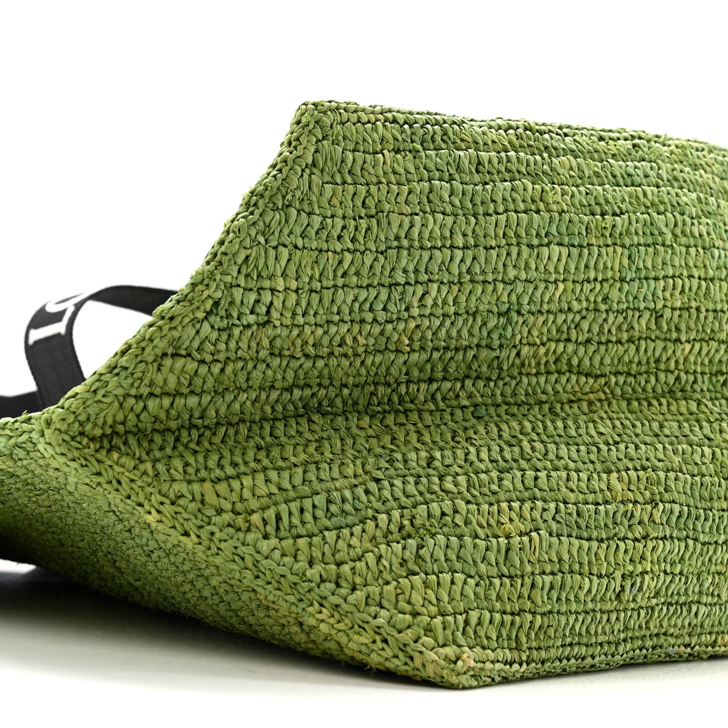 Raffia Paulas Ibiza Fold Shopper Tote Green