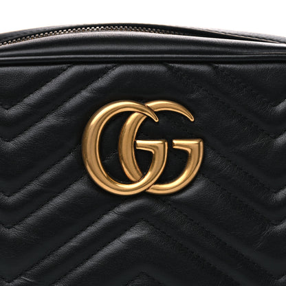Gucci Calfskin Matelasse Small GG Marmont Chain Shoulder Bag Black 6 of 6