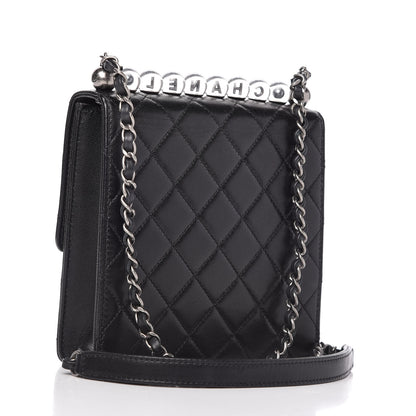 Chanel Lambskin Quilted Chic Pearls Flap Black 3 of 10