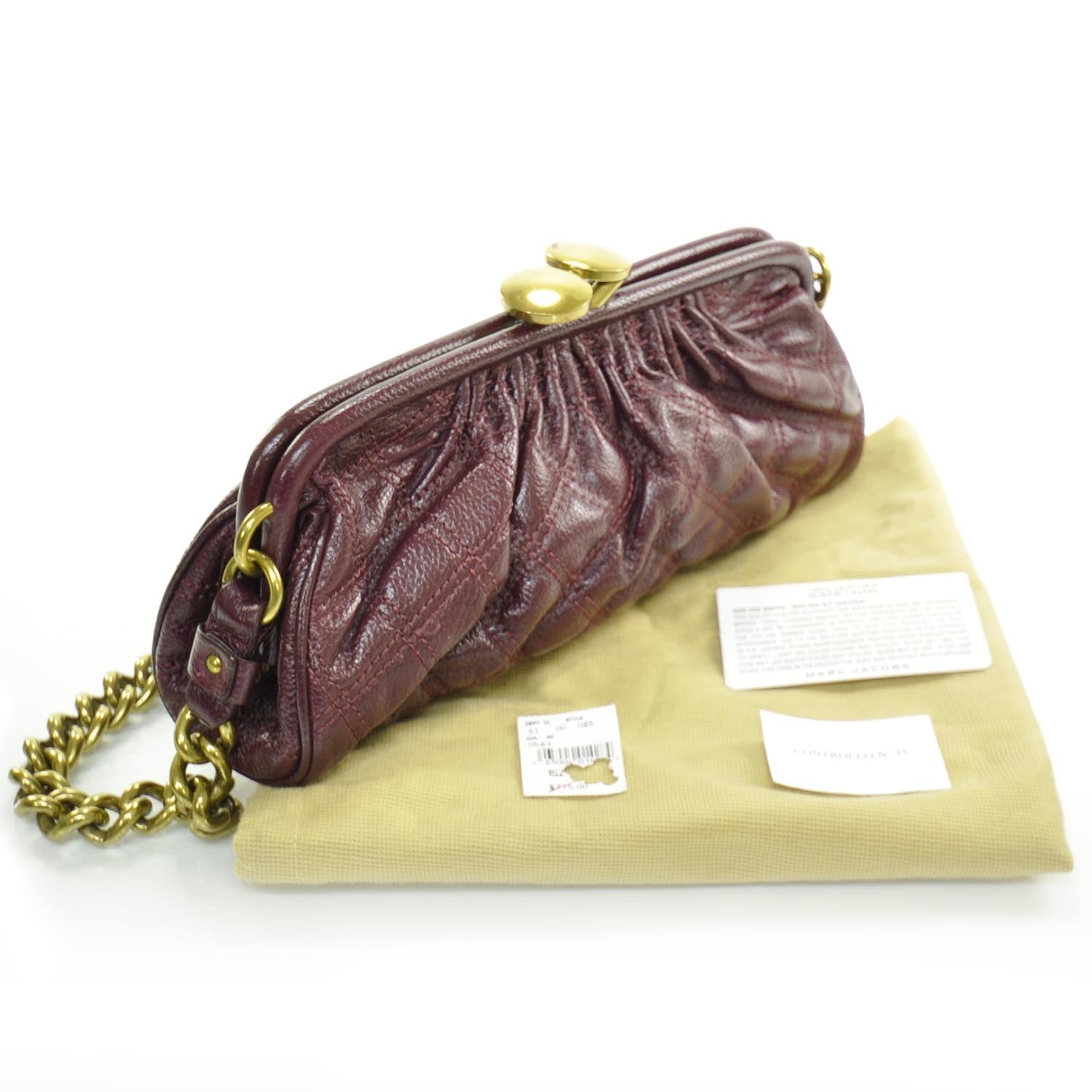 Marc Jacobs Quilted Leather East West Stam Clutch Violet 4 of 11