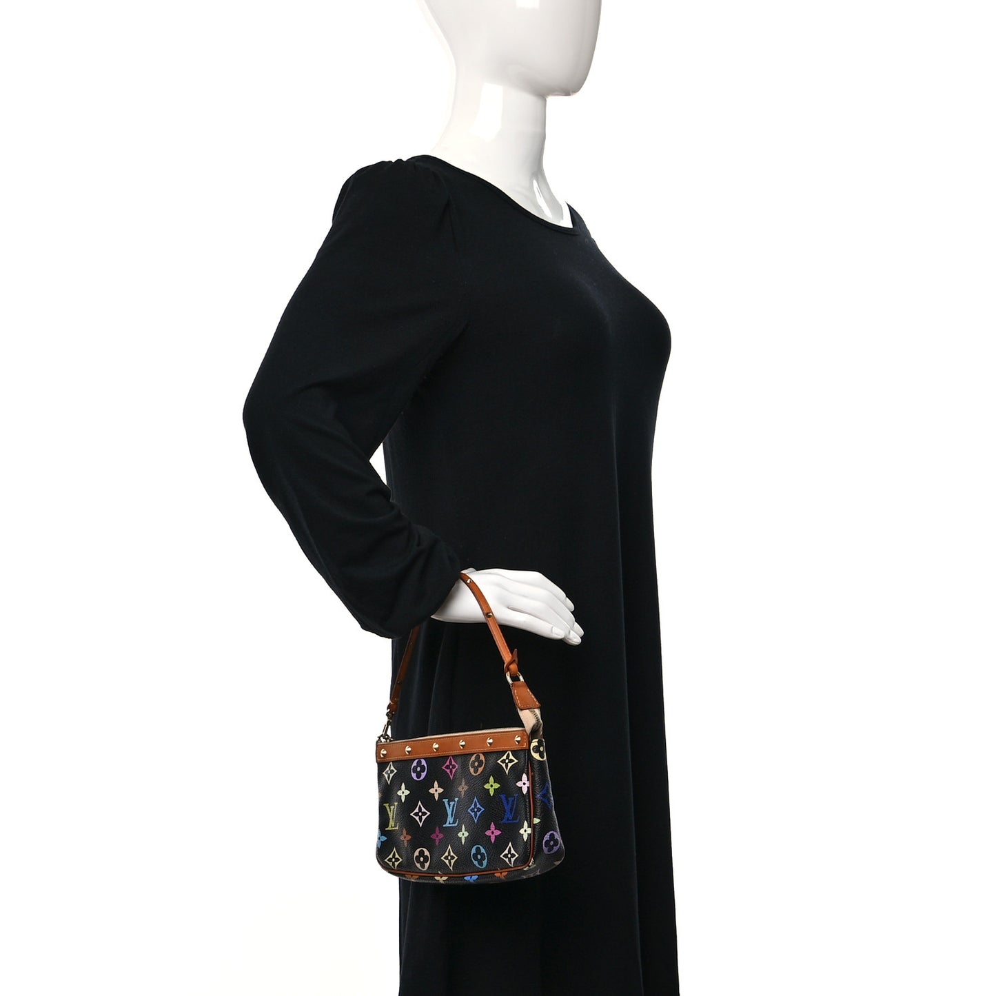 Monogram Multicolor Pochette Accessories Black