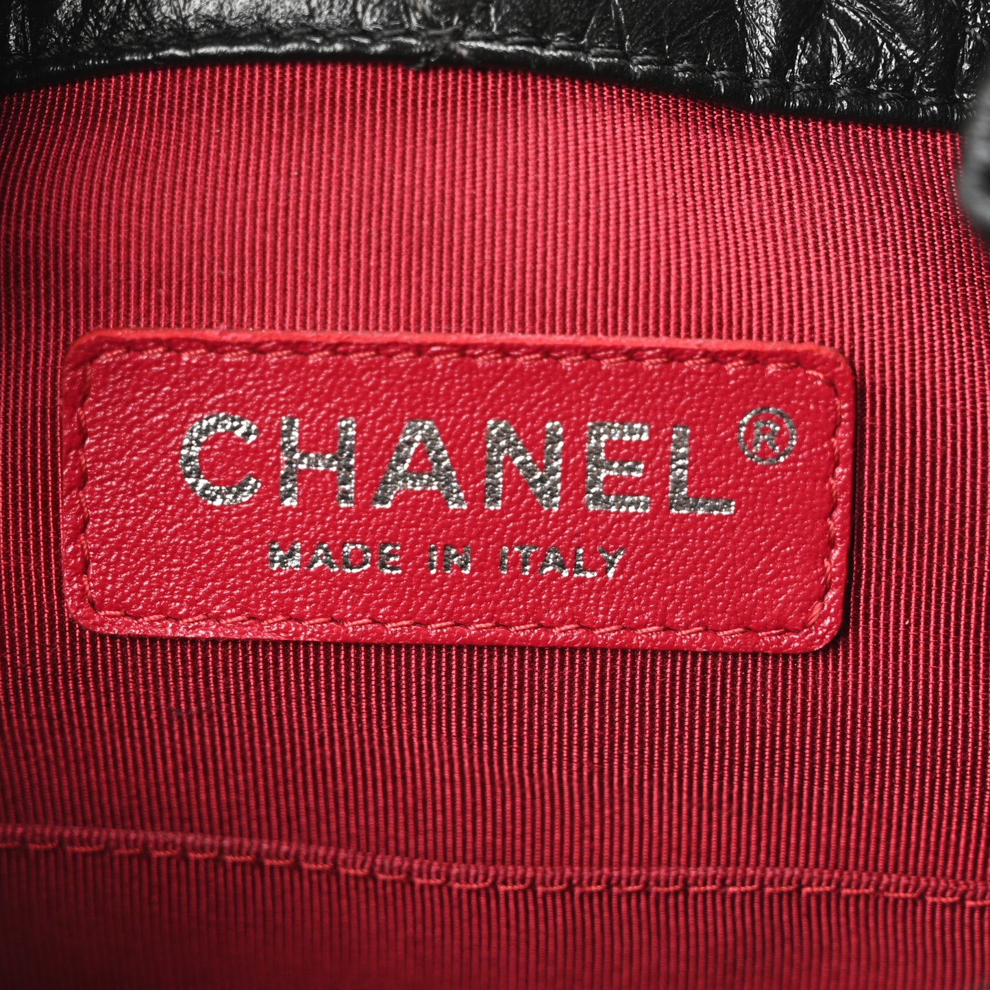 Aged Calfskin Quilted Small Gabrielle Backpack Black