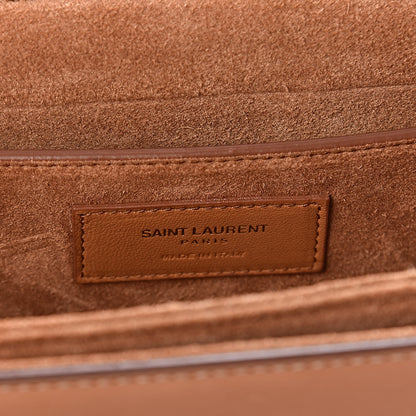Saint Laurent Calfskin Medium Bellechasse Satchel Brown 7 of 12