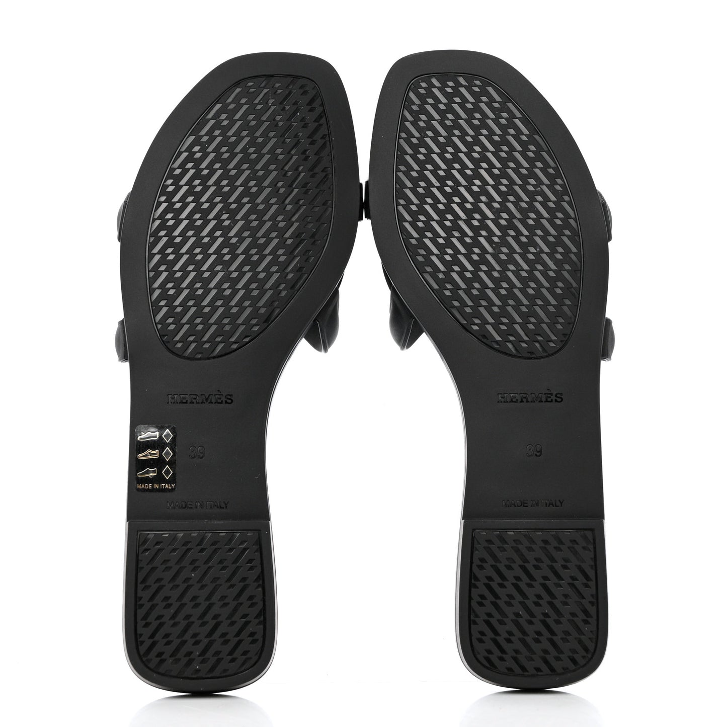 Rubber Aloha Sandals 39 Black