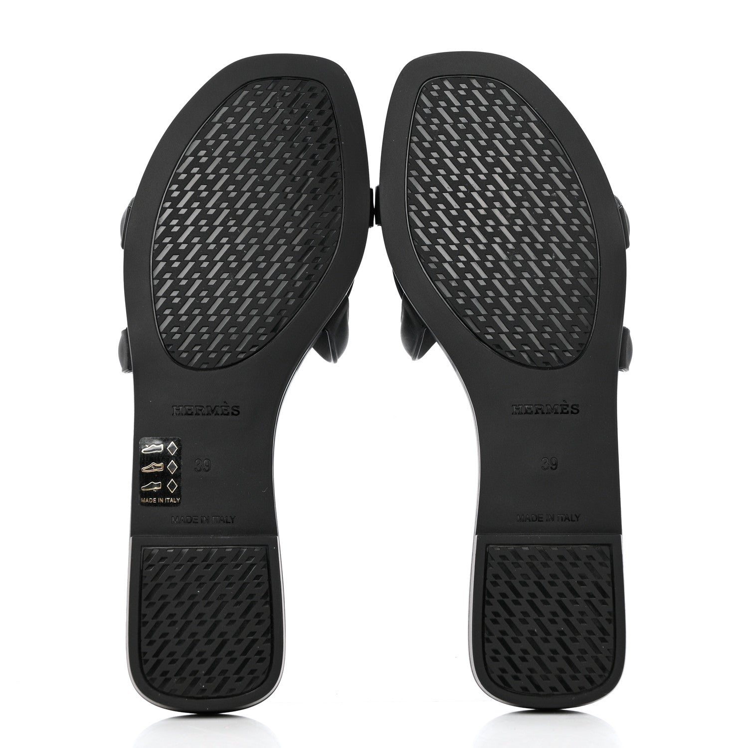 Hermes Rubber Aloha Sandals 39 Black 8 of 10