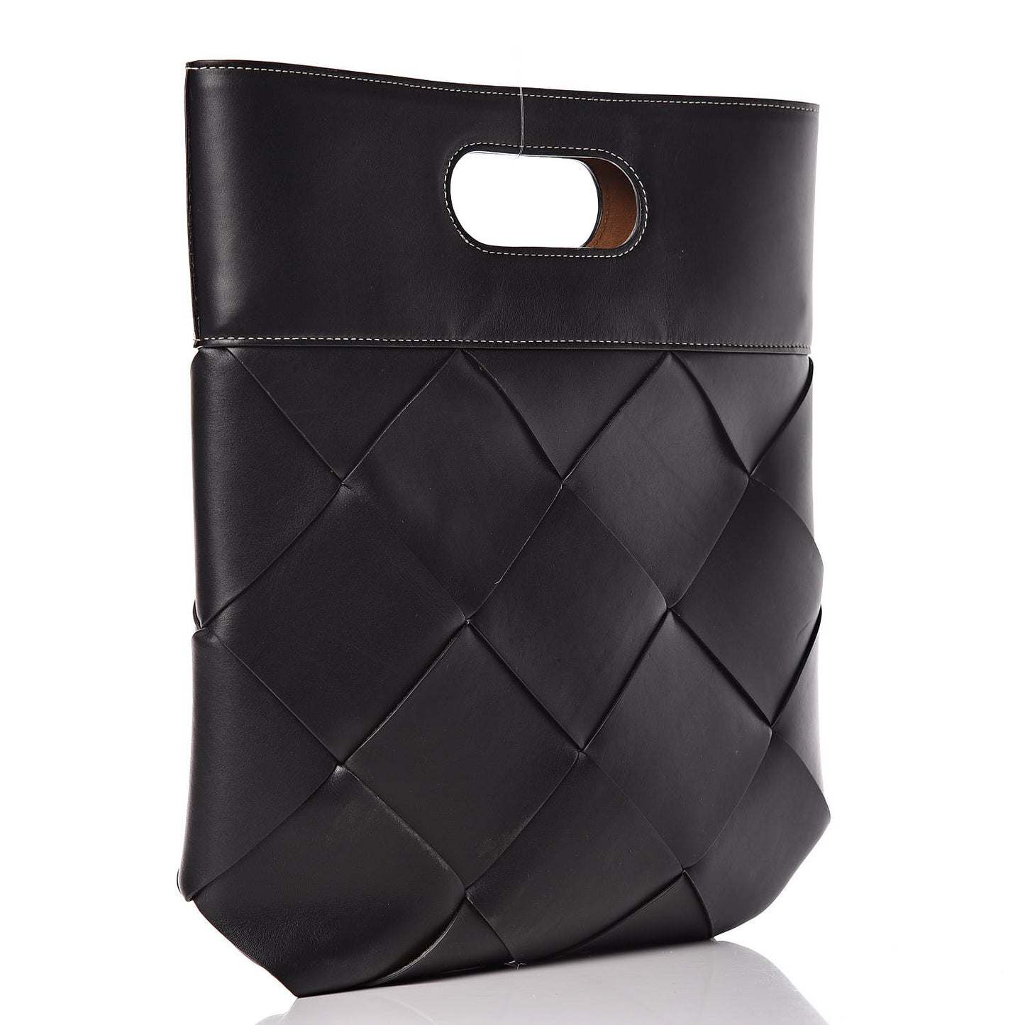 French Calfskin Small Slip Tote Black
