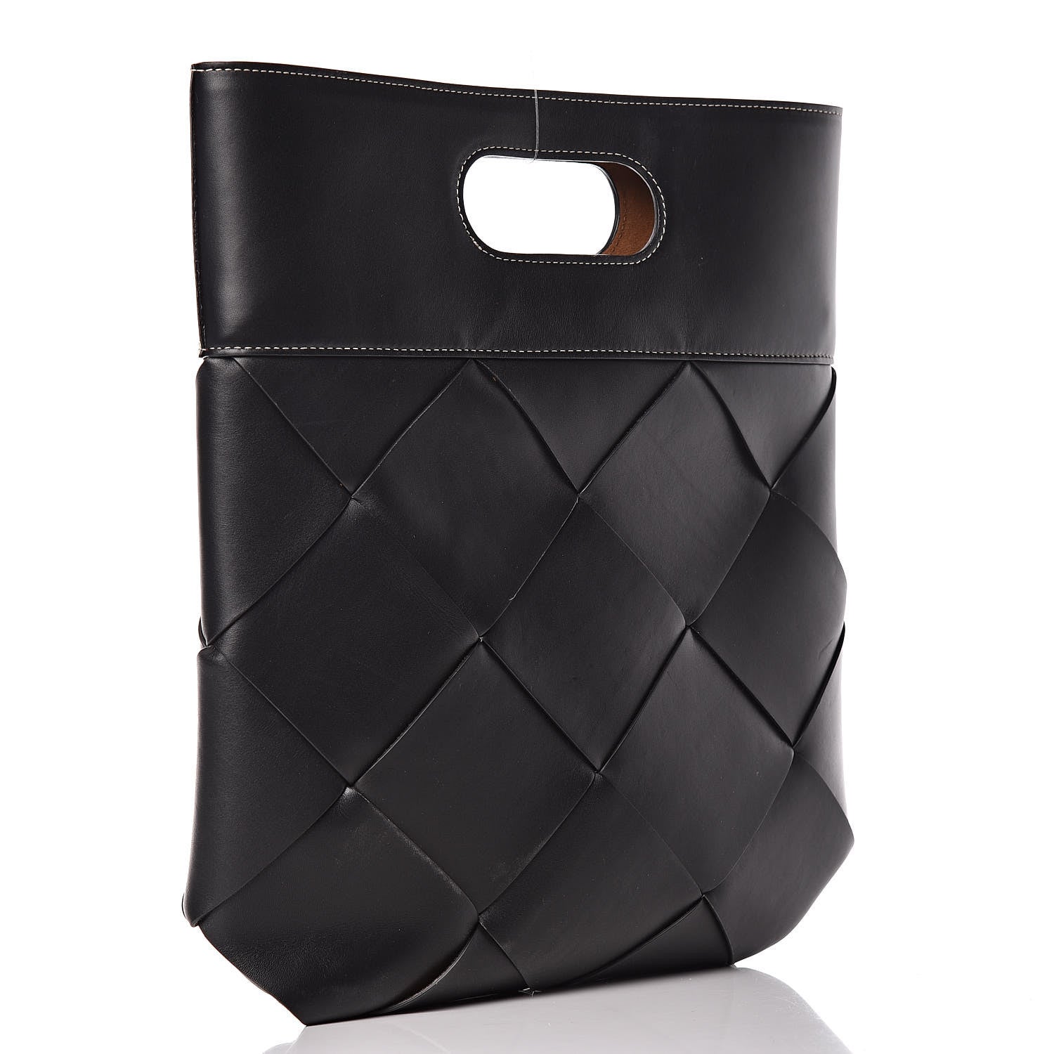 Bottega Veneta French Calfskin Small Slip Tote Black 3 of 10