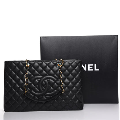 Chanel Caviar Quilted XL Grand Shopping Tote GST Black 8 of 8