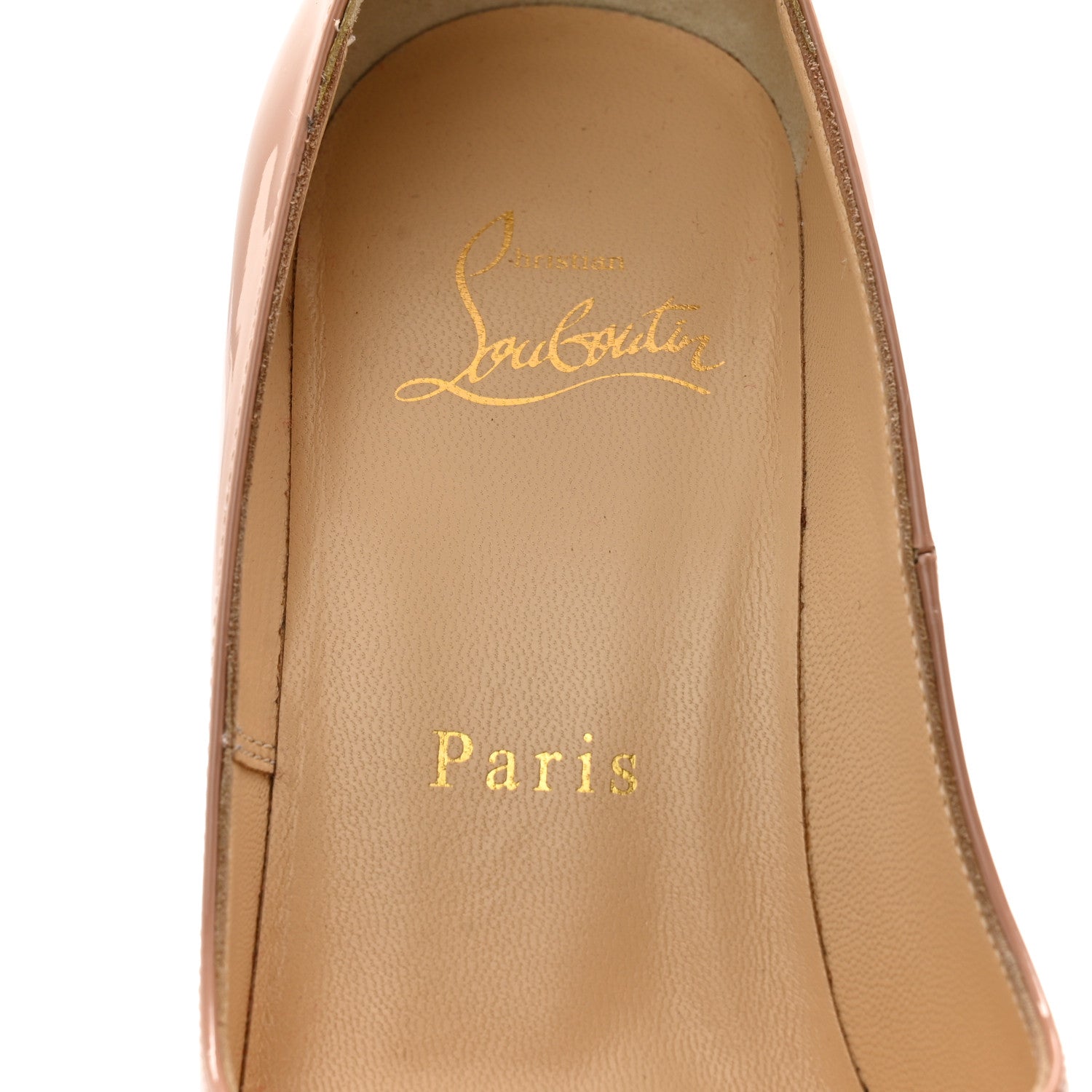 Christian Louboutin Patent New Very Prive 120 Pumps 35.5 Nude 6 of 9