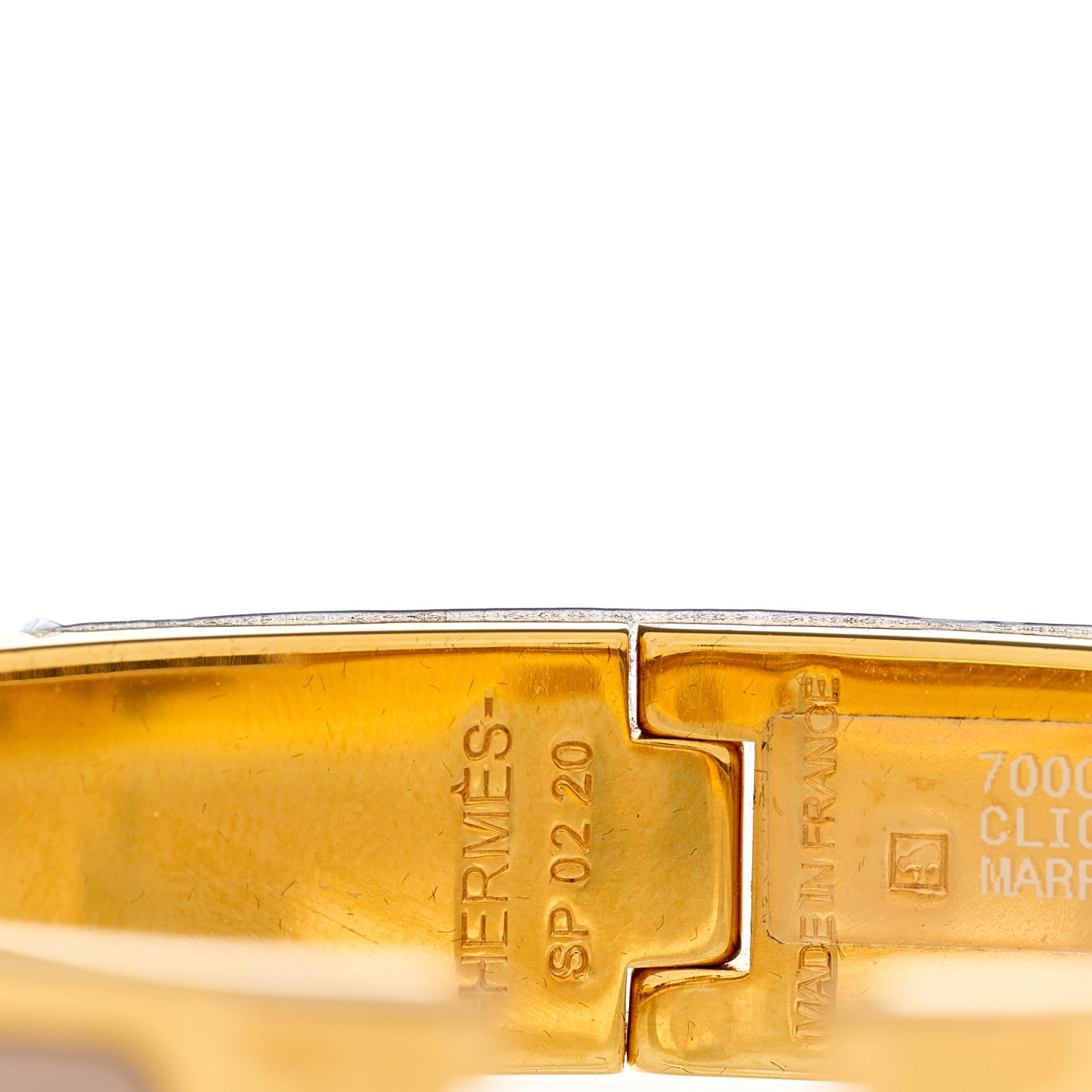 Hermes Enamel Narrow Clic Clac H Bracelet GM Marron Glace 3 of 3