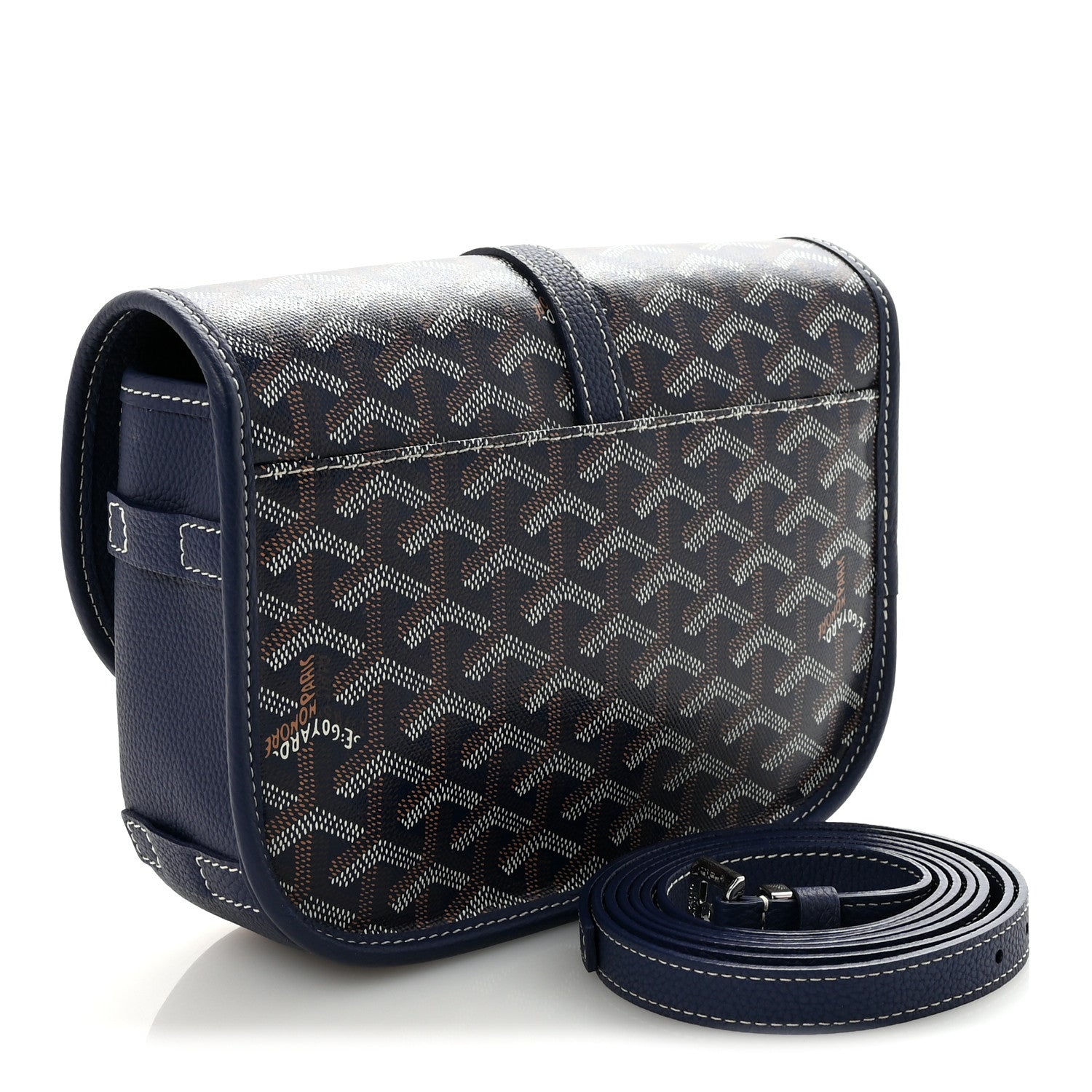 Goyard Goyardine Belvedere II PM Messenger Bag Navy 3 of 9