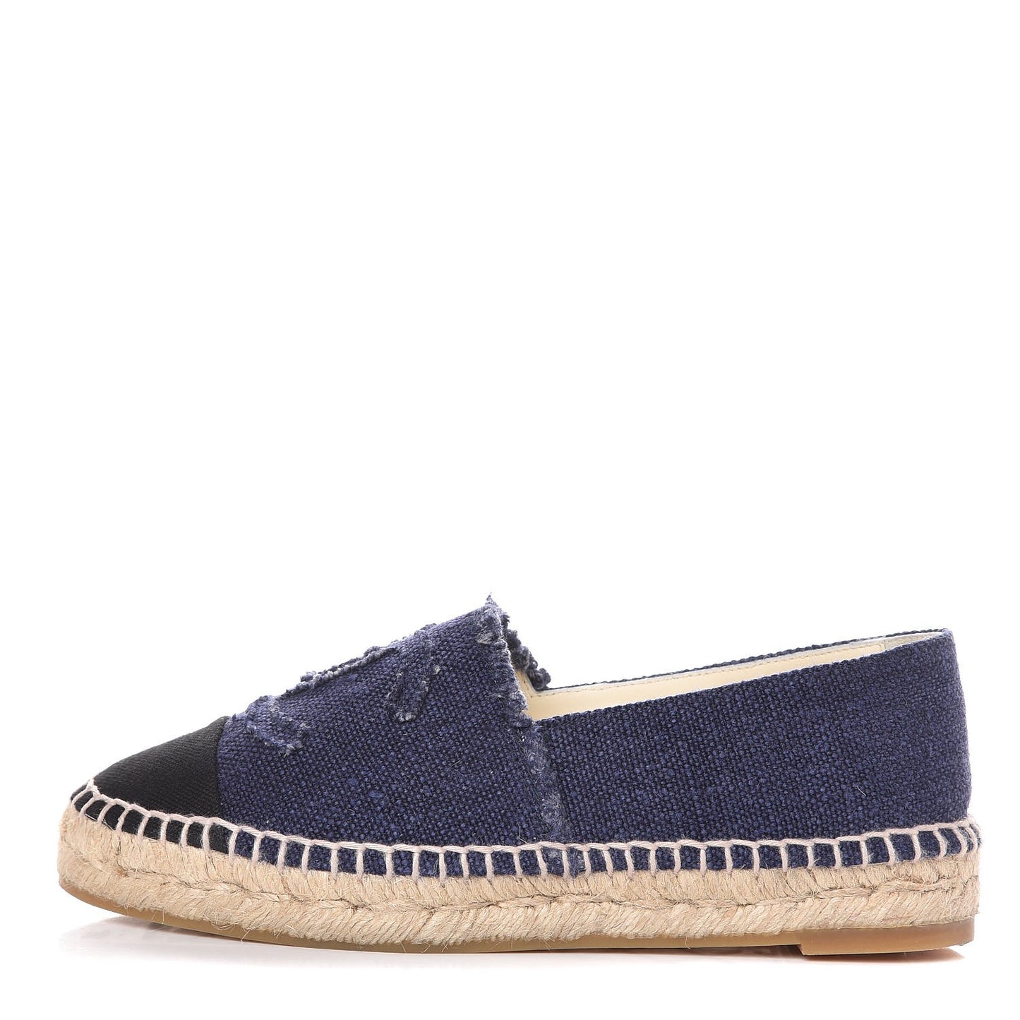 Linen CC Espadrilles 35 Blue Black