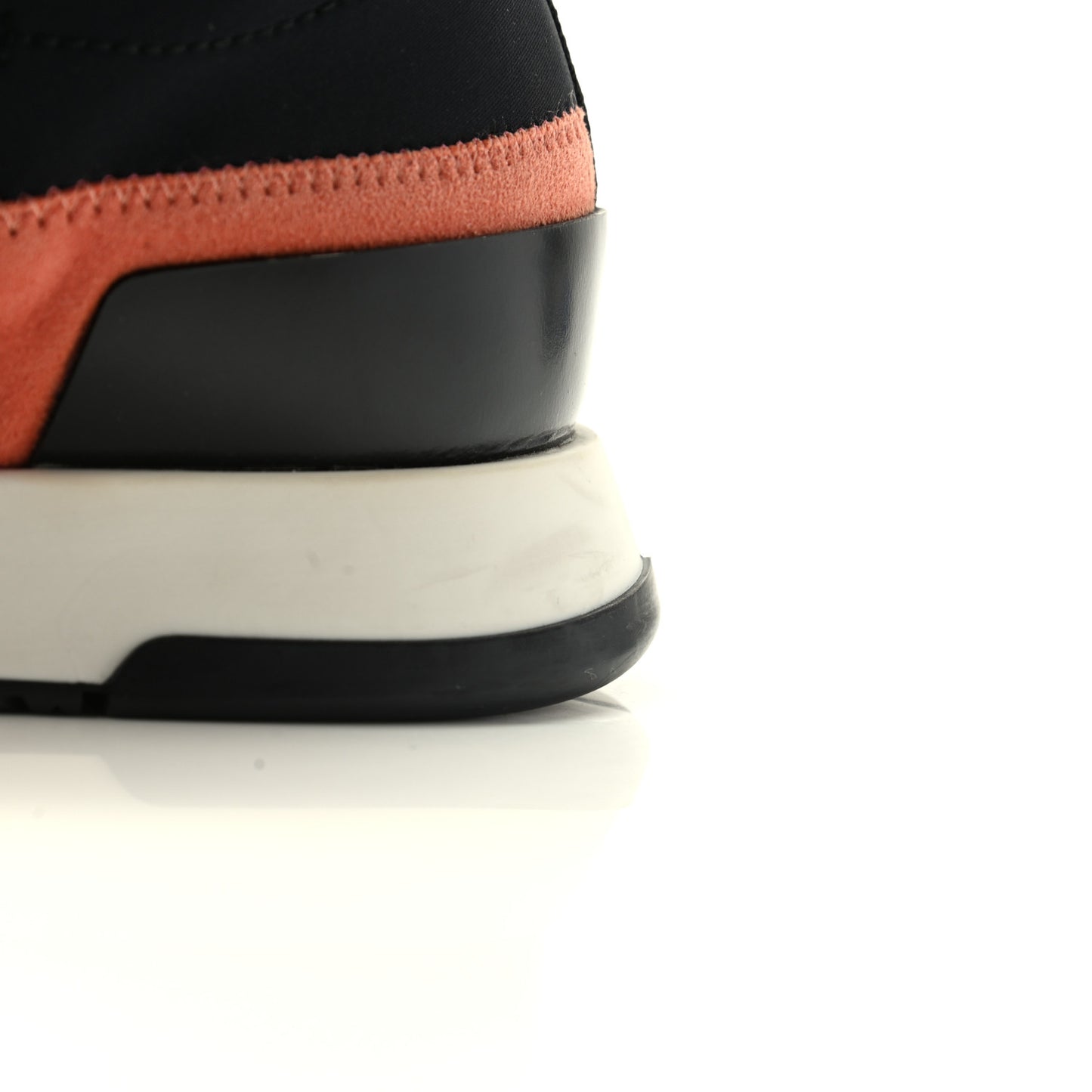 Technical Canvas Suede Goatskin Womens Stadium Sneakers 38.5 Black Multicolor