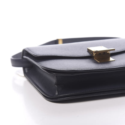Celine Liege Calfskin Medium Classic Box Flap Bag Dark Blue 12 of 13