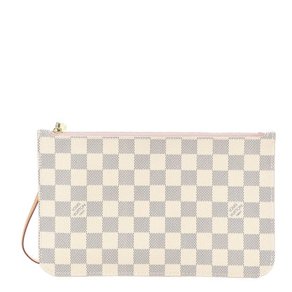 Louis Vuitton Damier Azur Neverfull MM GM Pochette Rose Ballerine 1 of 9