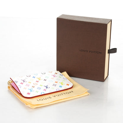 Louis Vuitton Monogram Multicolor Key Pouch White Litchi 4 of 7