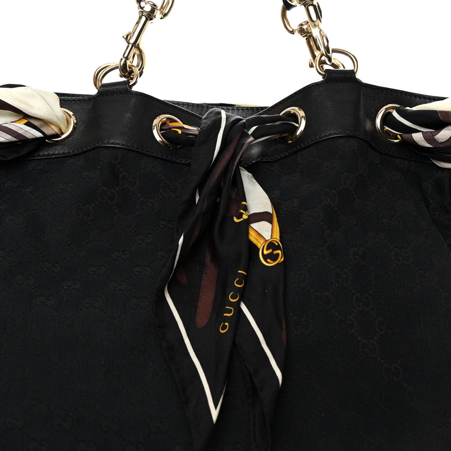 Monogram Large Positano Tote Black