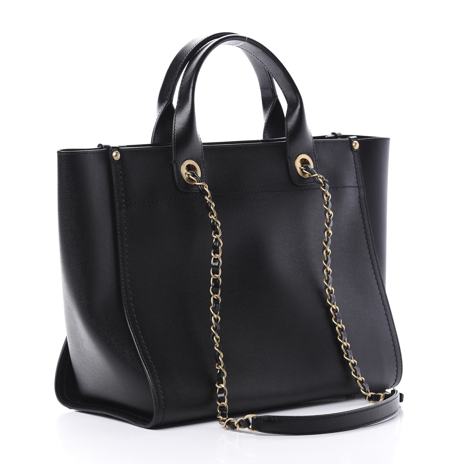 Chanel Caviar Small Studded Deauville Tote Black 4 of 11