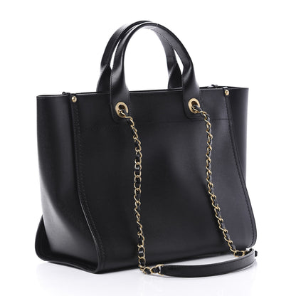 Chanel Caviar Small Studded Deauville Tote Black 4 of 11