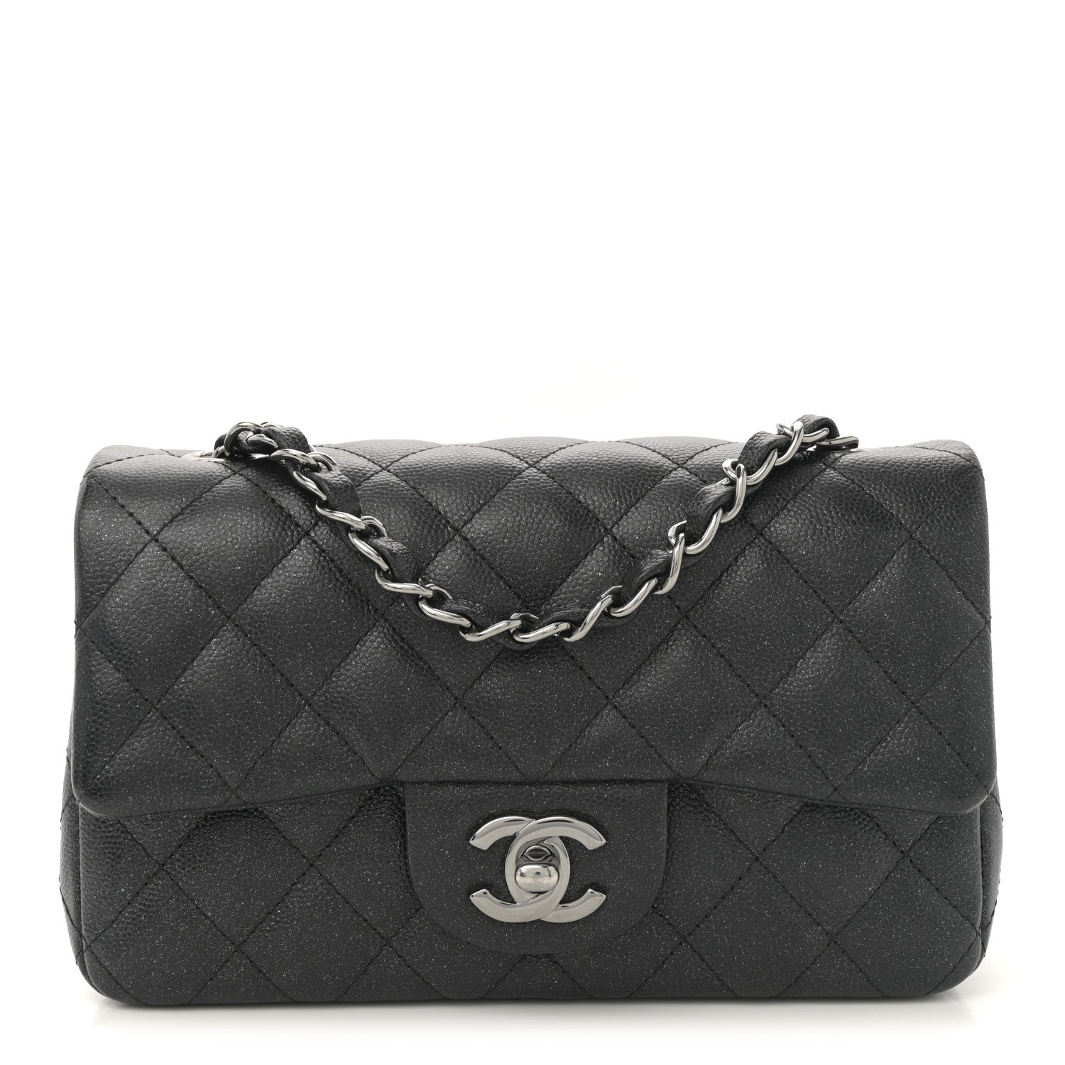 Chanel Iridescent Caviar Quilted Mini Rectangular Flap Black 1 of 10
