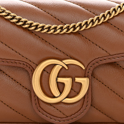 Gucci Azalea Calfskin Matelasse Diagonal Super Mini GG Marmont Shoulder Bag Cuir 8 of 11