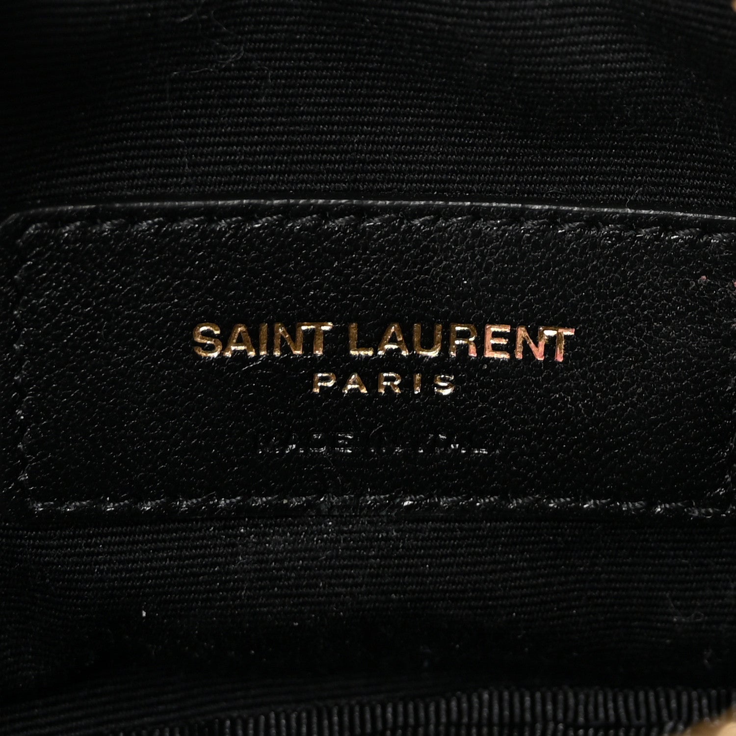 Saint Laurent Grain De Poudre Matelasse Monogram Baby Lou Camera Bag Black 6 of 11