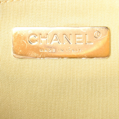 Chanel Tweed Quilted Medium Chanel 19 Flap Yellow Pink 6 of 9