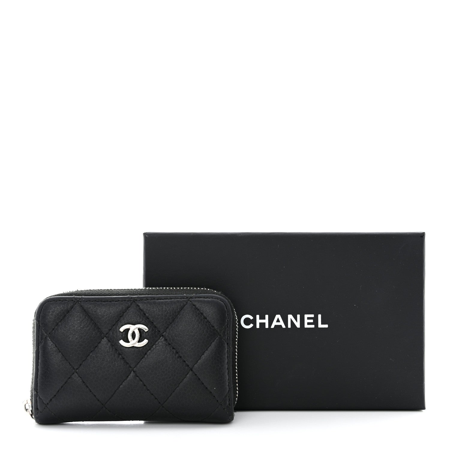 Chanel Caviar Quilted Zip Coin Purse Black 16 of 16