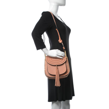 Chloe Suede Braided Small Hudson Shoulder Bag Sheer Pink 2 of 10
