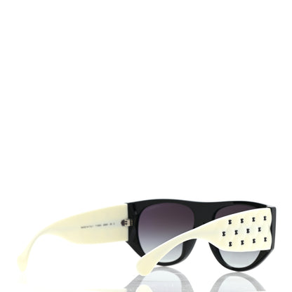 Chanel Acetate Quilted CC Pilot Sunglasses 71465 White Black 5 of 8