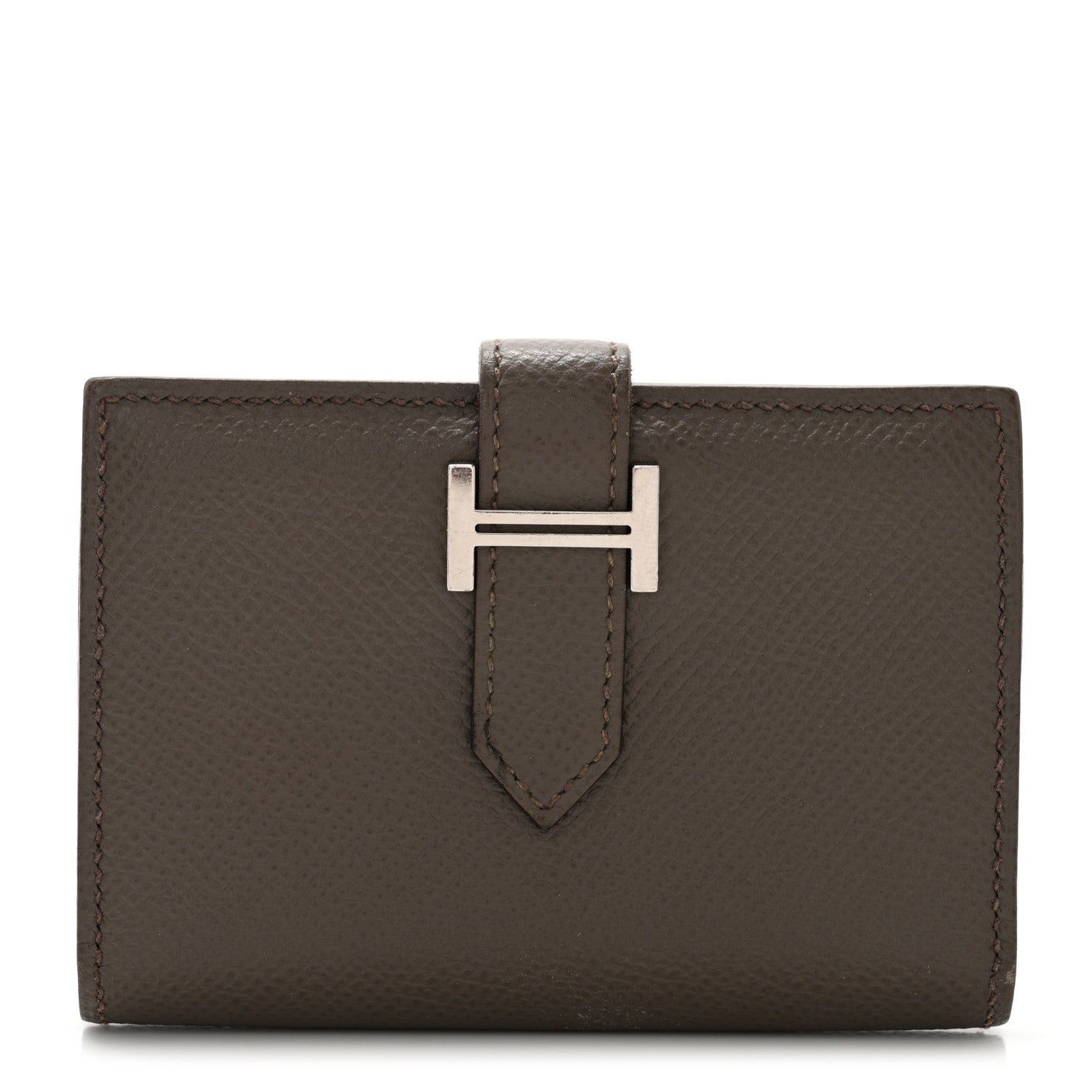 Hermes Epsom Bearn Card Holder Wallet Etain 1 of 12