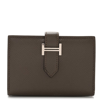 Hermes Epsom Bearn Card Holder Wallet Etain 1 of 12