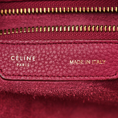 Celine Drummed Calfskin Micro Luggage Plum 6 of 12