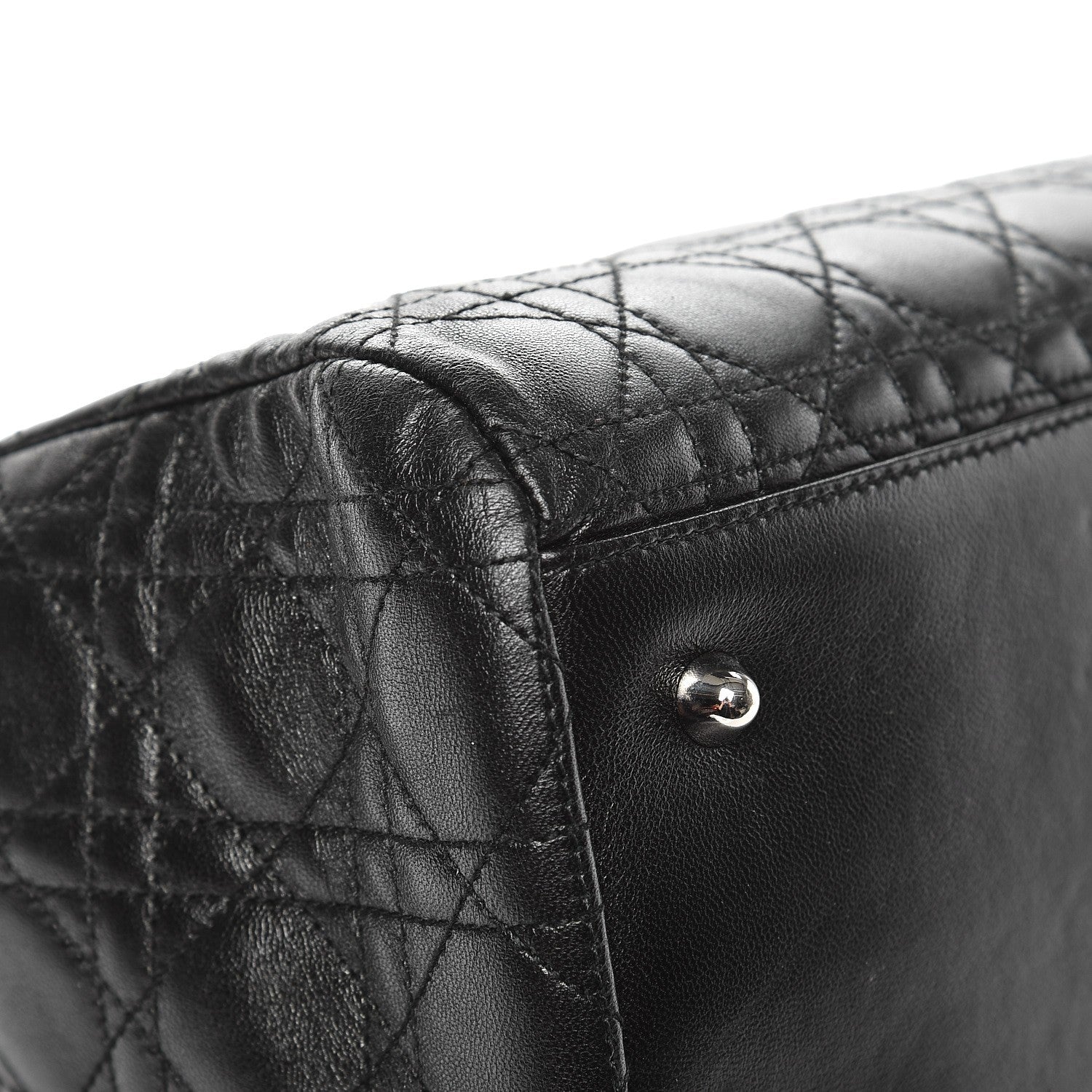 Christian Dior Lambskin Cannage Large Soft Lady Dior Shopping Tote Black 12 of 12