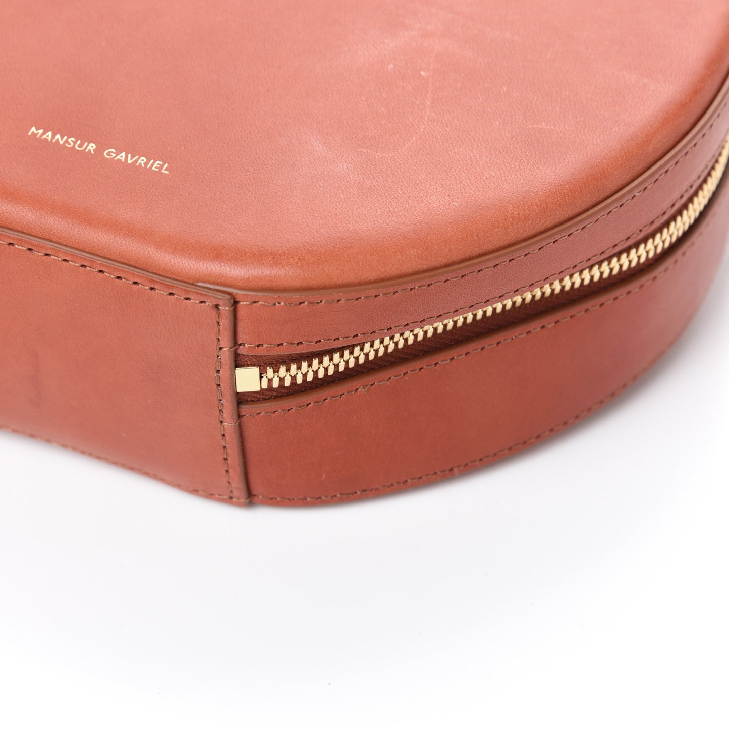 Calfskin Circle Bag Brandy