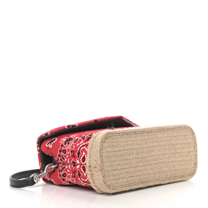 Saint Laurent Cotton Bandana Y Quilted Monogram Toy Loulou Crossbody Bag Red 4 of 9