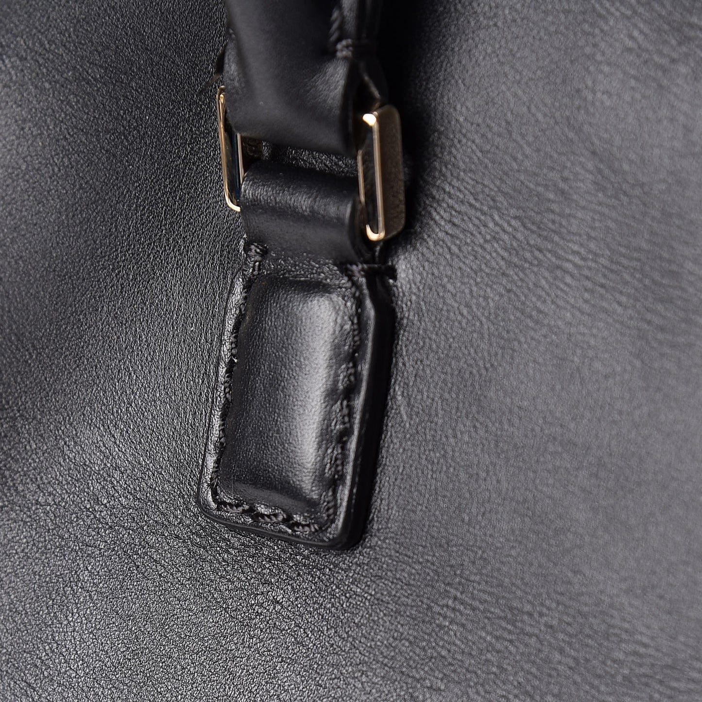 Vitello Rockstud Double Handle Tote Black