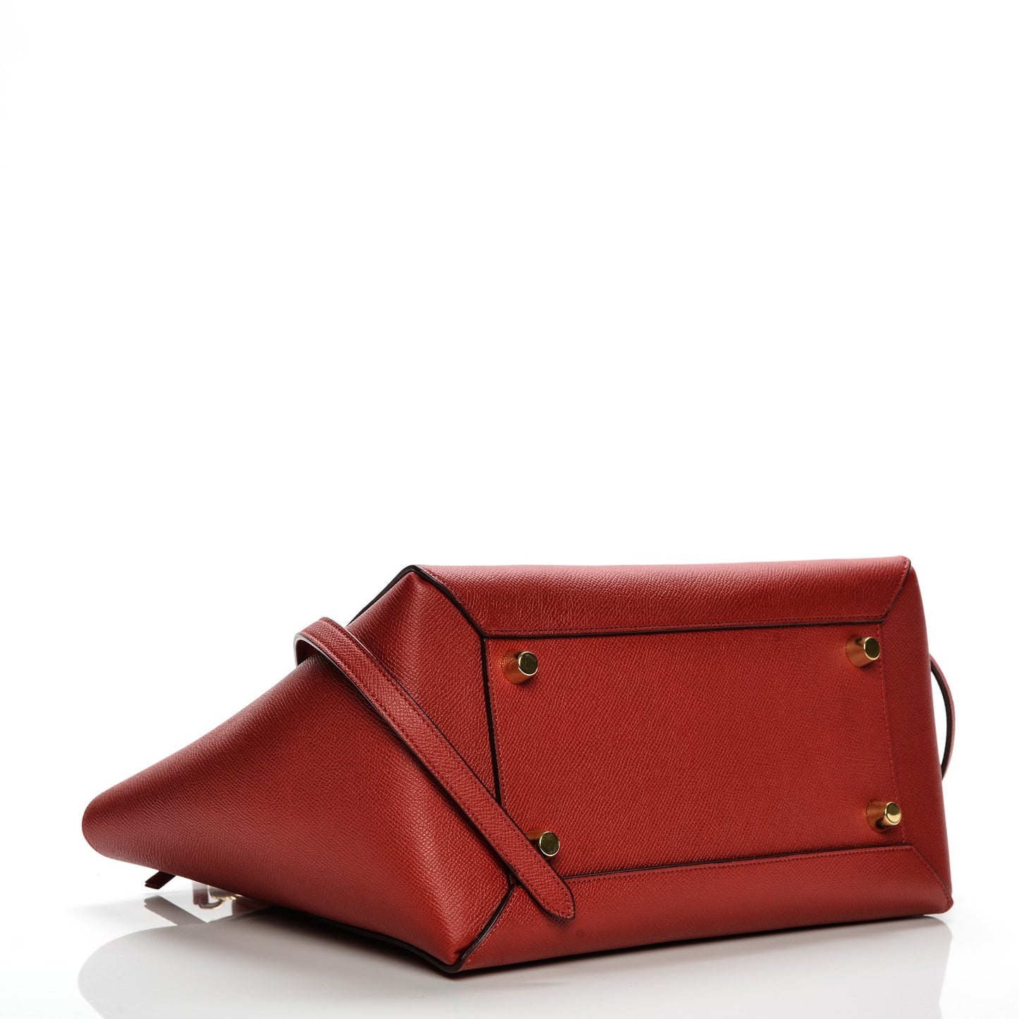 Drummed Calfskin Small Belt Bag Vermillion