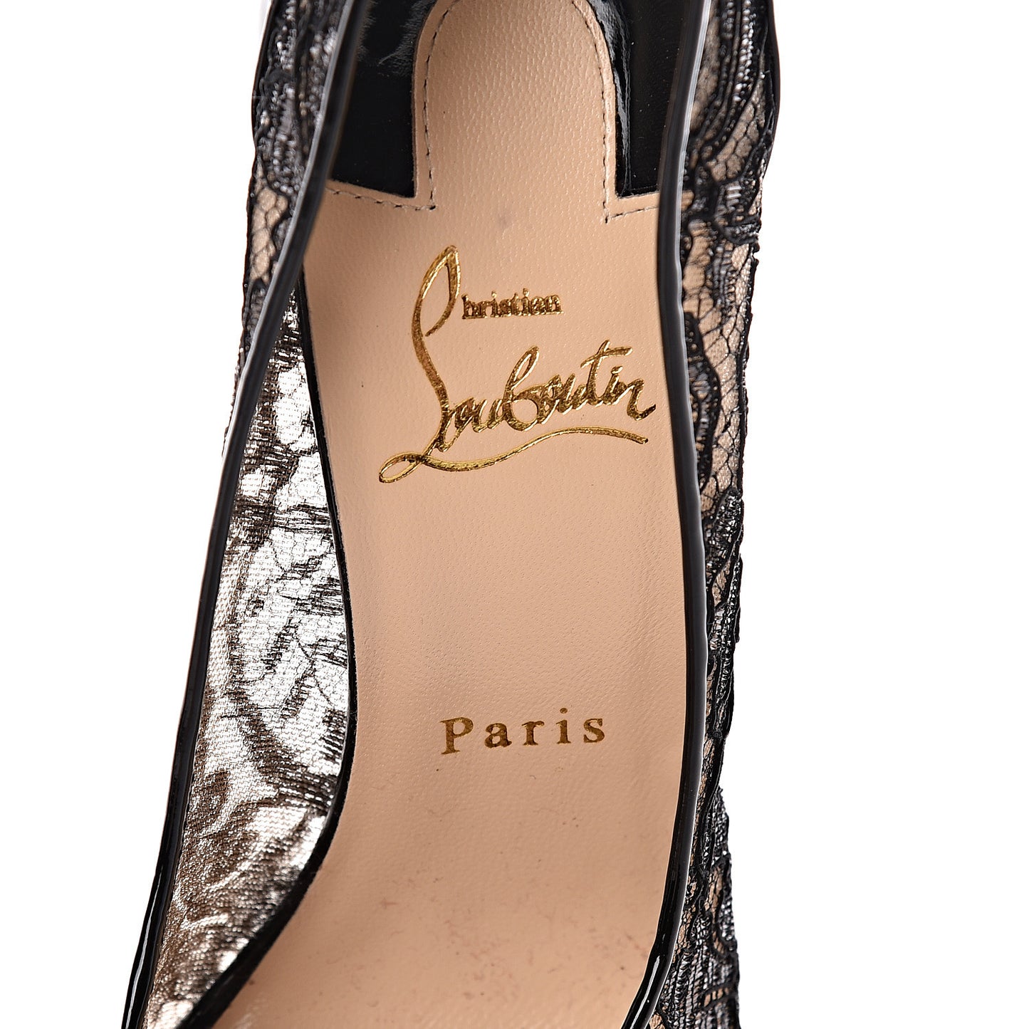 Dentelle Chantilly Follies Lace 100 Pumps 38.5 Black