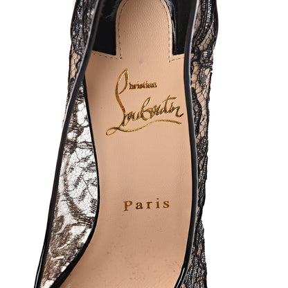 Christian Louboutin Dentelle Chantilly Follies Lace 100 Pumps 38.5 Black 7 of 9