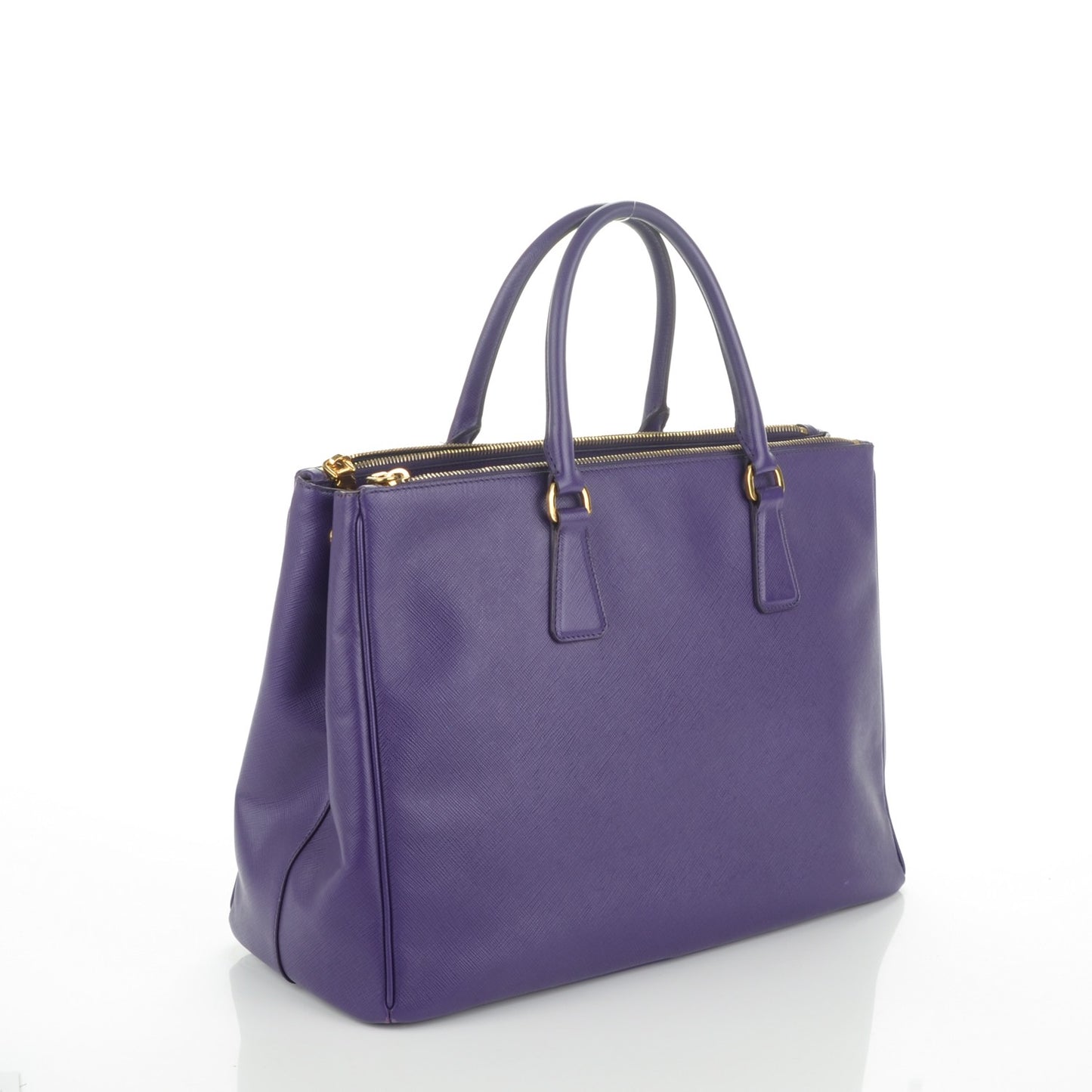 Saffiano Large Galleria Double Zip Tote Viola