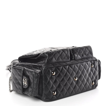 Chanel Calfskin Quilted Large Cambon Multipocket Reporter Black 4 of 10