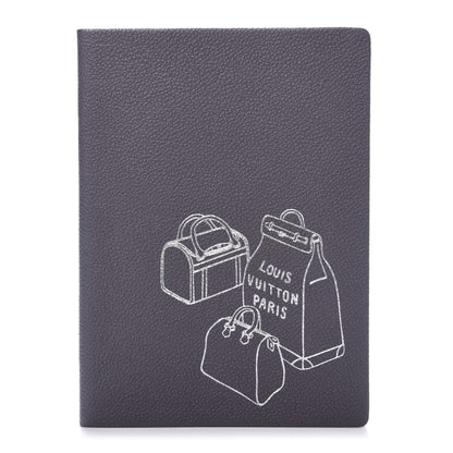 Louis Vuitton Taurillon Notebook MM Gris 1 of 6