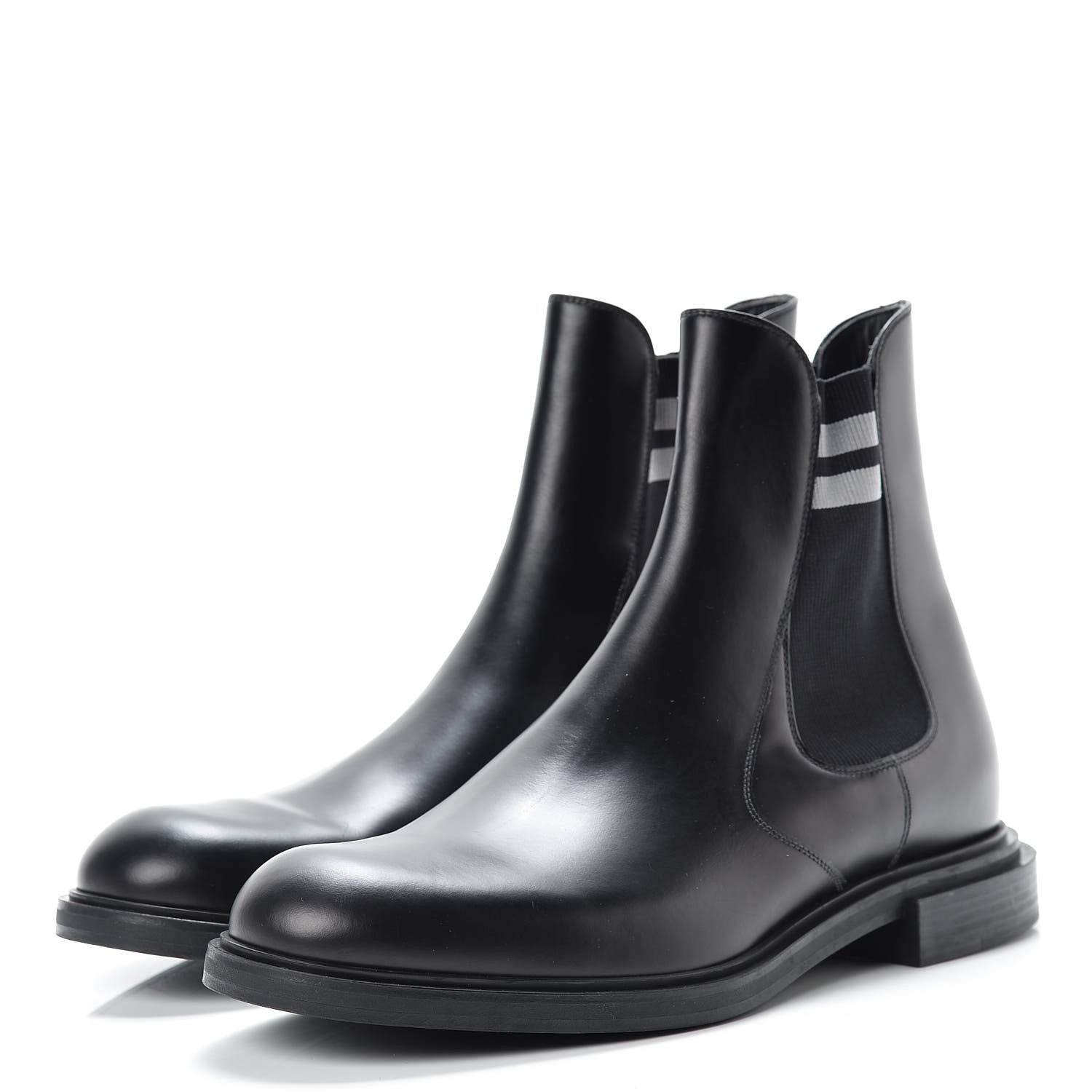 Fendi Calfskin Chelsea Boots 7 Black 3 of 7